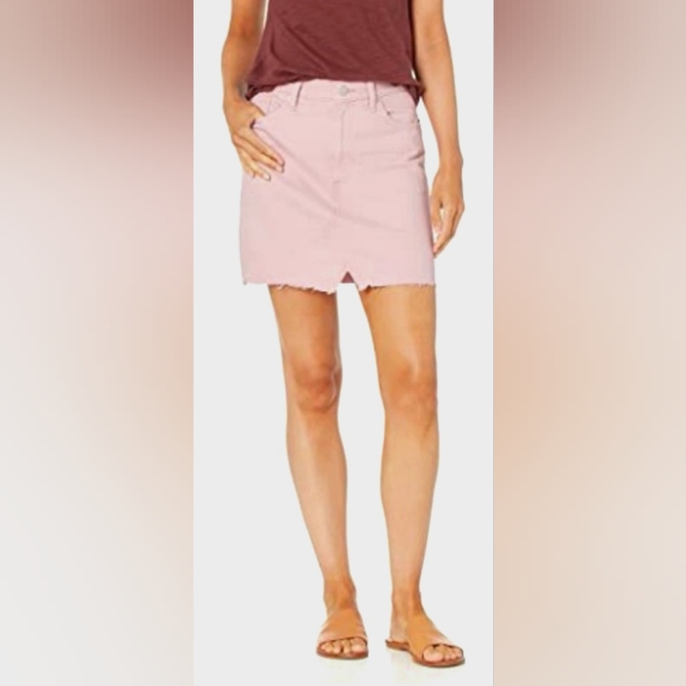 Lucky Favorite Mini Distressed- Hem Denim Skirt, Size 28, EUC, Fragrant Lilac